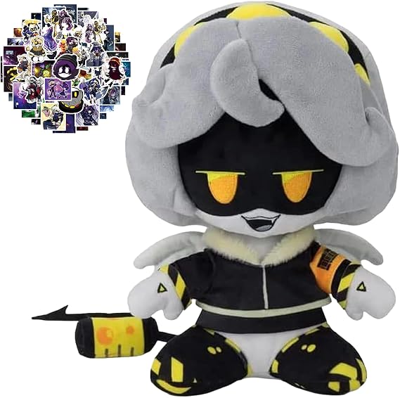 Murder Drones Plush Toys V,Cartoon Stuffed Anime Character Cute Soft Plushies Dolls with Stickers as Gift for Fans Kids Collection