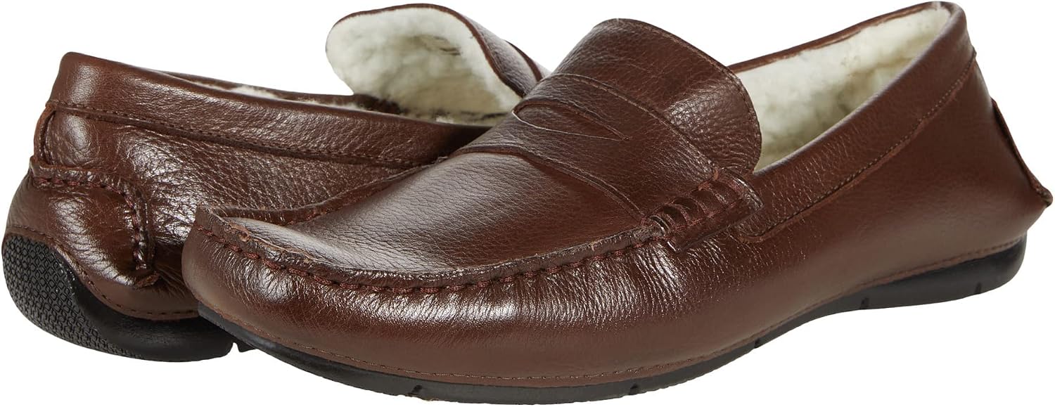 Massimo Matteo mens Faux Fur Penny Loafer