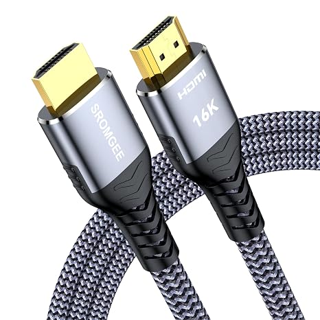 16K 8K 4K HDMI Cable 2.2 10ft, 96Gbps Ultra High Speed Braided HDMI 2.1 Cable, HDMI to HDMI Cable Supports 8K 4K 240Hz 144Hz 120Hz HDR eARC HDCP 2.2&2.3, Compatible HDTV Monitor Soundbar Xbox PS5/4