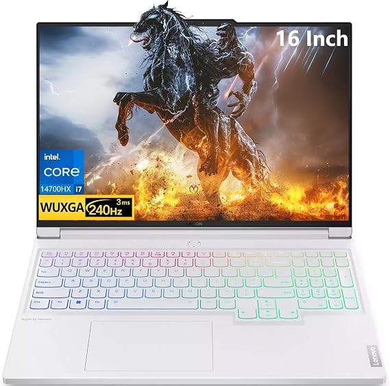 Lenovo Legion 7i 16 Inch Gaming Laptop, Intel i7-14700HX(Up to 5.5 GHz, Beat i9-13900HX), NVIDIA RTX 4060, 16" LCD IPS WQXGA 240Hz, 64 GB DDR5, 4 TB SSD, Wi-Fi 6E, Windows 11 Pro, MS Office Pro 2024