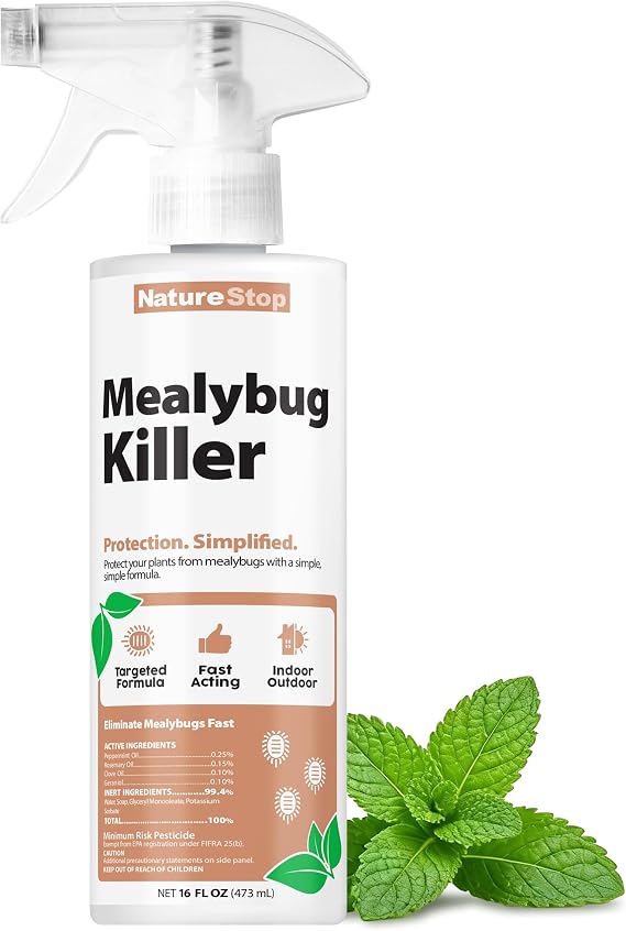 NatureStop Mealy Bug Killer for Indoor Plants (16oz)