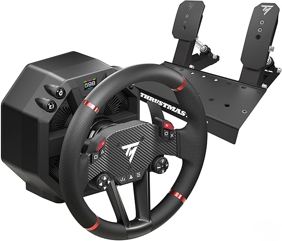 Thrustmaster T598 Black, Red USB Steering Wheel + Pedals Pc, W129171793 (Wheel + Pedals Pc, PlayStation 4, PlayStation 5)