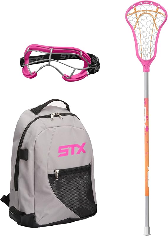 STX Exult Rise Girl's Lacrosse Starter Set with Stick, Goggles & Backpack