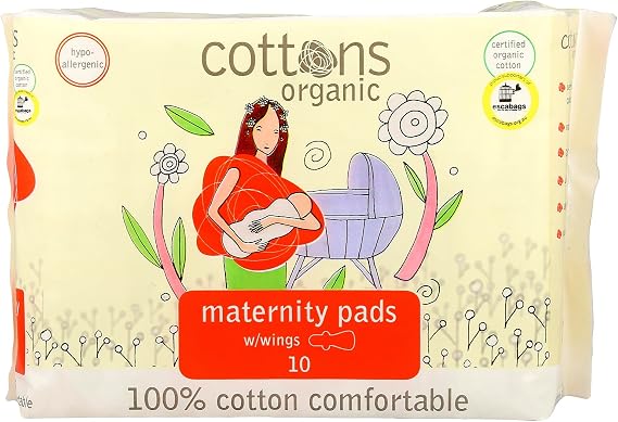 Cottons Maternity Cotton Pads w/Wings 10's