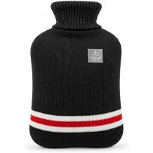 Hot Water Bottle with Classic Striped Cover, 2L Hot Water Bag for Menstrual Cramps, Neck and Shoulder Pain Relief, Hot and Cold Therapies, Hand Feet Warmer