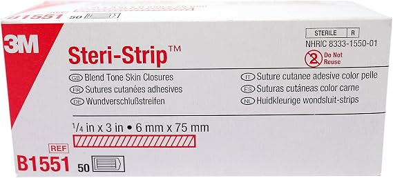 3M Steri-Strip Blend Tone Skin Closure 1/4" x 3" Box: 50