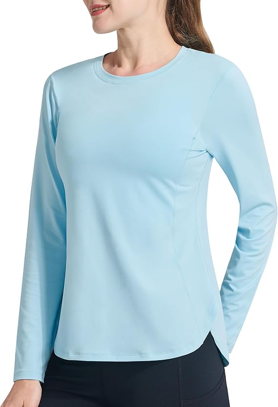 Women's Sun Shirt UPF 50+ UV Protection Long Sleeve Workout Tops Quick Dry SPF Rash Guard for Swim Hiking