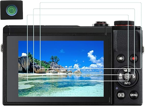 Screen Protector for Canon PowerShot G7X G7 X Mark III mark3 Digital Camera | (for accessories), [3 Pack] HUIPUXIANG LCD Tempered Glass Film 0.3mm High Definition 9H Hardness