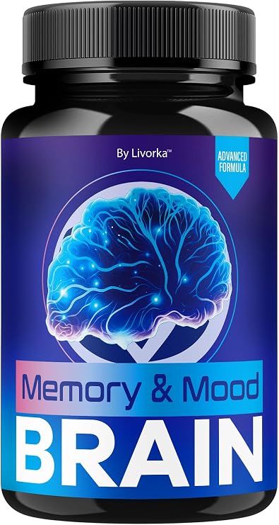 Memory Mood and Brain Capsules - Official Daily Support Brain Health Supplement Pills Advanced Formula, Memory & Mood Brain & Memory Focus Reviews, 60 Capsules for 1 Month