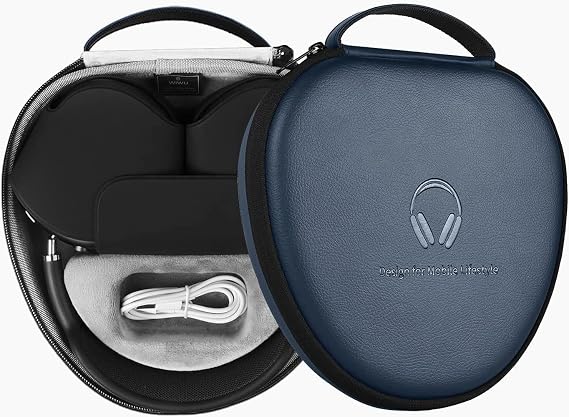 Headphone Case for Apple AirPods Max: WiWU AirPodMax Case with Sleep Mode Ultra Slim Smart StorageCase | Upgraded Hard AirPods Max Accessories Compatible with AirPodsMax Travel Carrying Pouch Bag