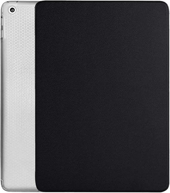 DuraSafe Cases for iPad 9.7 Inch 6th 5th Air 1st Air 2nd Gen [iPad 5 6 Air 1 2 ] A1893 A1822 A1566 MD785LL/B MD788LL/B MD786LL/B TPU Transparent Back Cover with Adjustable Stand Feature - Black
