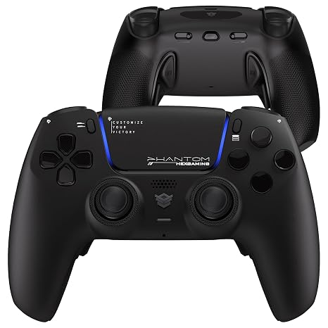 HEXGAMING PHANTOM Controller Compatible with ps5, Chaos Black