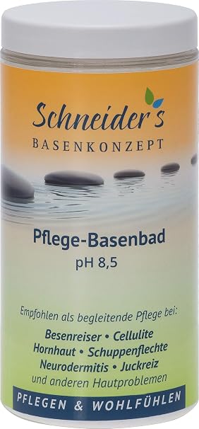 Schneider's Care Base Bath 600 g Handmade in Germany Developed by Healing Practitioners Basic Bath Salt for Deacidification for Velvety Soft Skin Supports Detoxification with pH 8.5