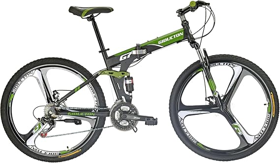 EUROBIKE OBK G4/G6 26" Full Suspension Folding Mountain Bike 21 Speed Bicycle Men or Women MTB Foldable Frame
