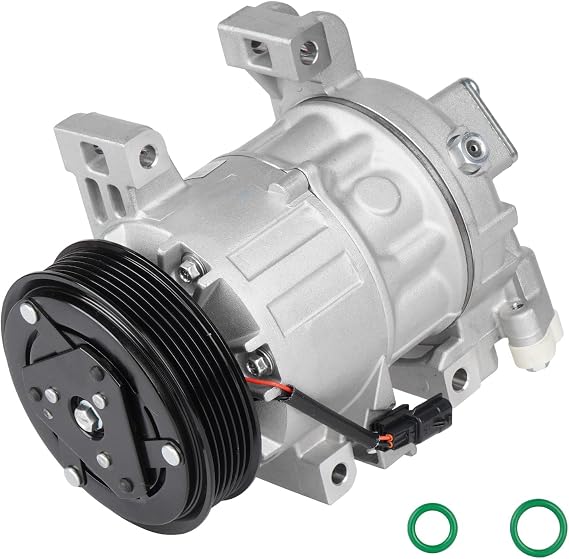 Air Conditioner AC Compressor with A/C Clutch Fits for Nissan Altima 2.5 2.5L S SR Base Sense Advance 2013 2014 2015 2016 2017 2018 (Without SL and SV), Replaces CO 29074C, w/One Plug/Sensor