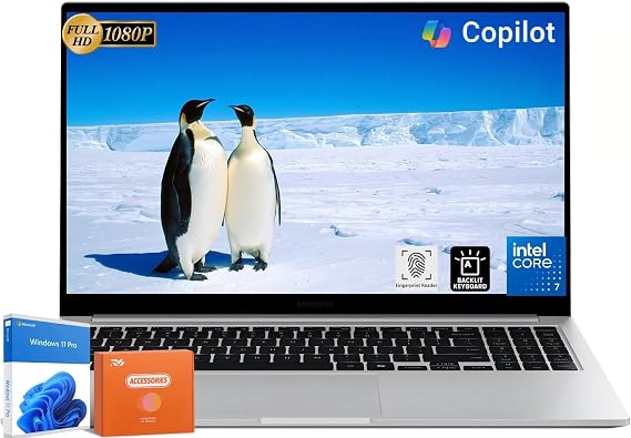 Samsung Galaxy Book4 AI Laptop PC, 15.6" FHD Display, Intel 10-Core 7-150U (Up to 5.4GHz), 16 GB RAM, 4 TB SSD, Fingerprint Reader, Backlit Keyboard, Long Battery Life, Dolby Atmos, Windows 11 Pro