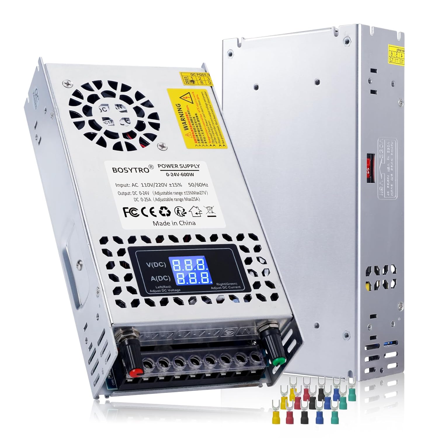 Adjustable Switching Power Supply AC 110V  220V to DC 0-24V Transformer 25A 600W Voltage Digital Display DC 10A 15A 25A Regulated Switching Power Supply for 3D Printer CCTV Computer Laboratory