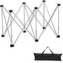 Heavy Duty Folding Workstand with Carry Bag, Max Load 420kg Pop-Up Sawhorse/Trestle Base for Tile Slabs, Workbench Woodworking & Construction Worktop No-Assembly Portable Work Bench (6 Legs)