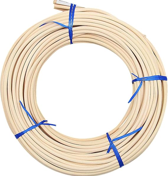 YUENPUN #4 Reed Spline 98 Feet x 1/8 Inches Cane Webbing for Weaving, Cane Webbing for Chair Repair, Strong Permeable Cane Webbing Roll for Winding, Modeling, Decoration, Weaving, Aromatherapy