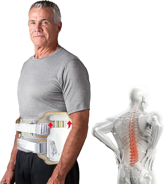 Portable Spine Decompression Traction Device, Professional Lumbar Traction Device, Back Stretcher for Lower Back Pain Relief, Lumbar Decompression Belt