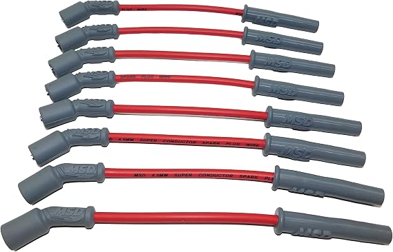 MSD 32829 Super Conductor Spark Plug Wire Set, Red