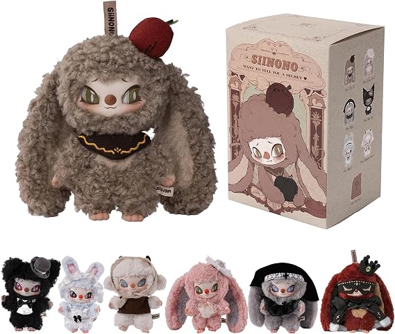 MINISO SIINONO Blind Box Want to Tell You A Secret Series - Vinyl Plush Figure Mystery Box, Height 7" Stuffed Collectible Ornament for Desk Home Decor, Birthday Gifts, Single Random Box