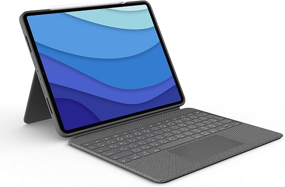 Logitech Combo Touch iPad Pro 12.9 Inch 5th-6th Gen Keyboard - Oxford Gray