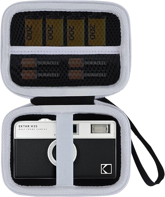 Hard Case Replacement for KODAK EKTAR H35 / H35N / Ultra F9 / M35 / M38 Half Frame Film Camera (Black + White Case)