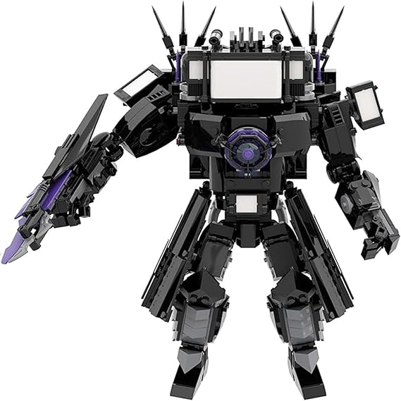 Toilet Titan Building Blocks Action Figures Upgraded Cameraman Speakerman TV Man Monitor Model Toys Horror Game Multiverse Collectible Birthday Gift for Kids Adults Ages C