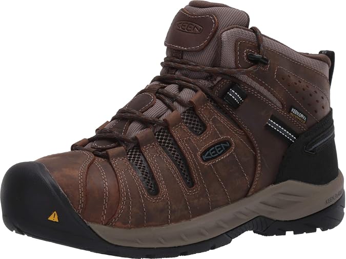 KEEN Utility Men's Flint 2 Mid Height Steel Toe Waterproof Durable Construction Work BootsConstruction Shoe