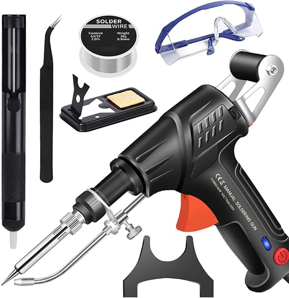 Internally Heated Industrial Laser Welding Tools, Industrial Laser Welding Machine, Portable Multi-Function Soldering Iron Soldering Gun, 3-in-1 with Rust Removal/Cutting/Weldings (Black, Internal)