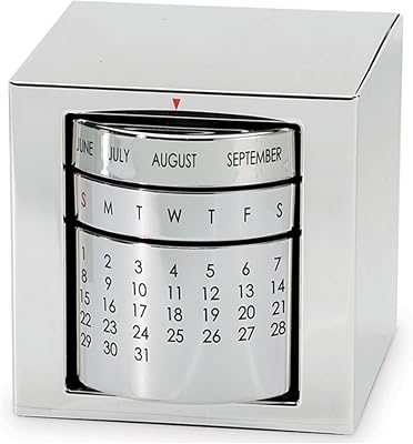 Natico Perpetual Calendar 60-70077,Silver