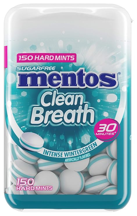 Mentos Wintergreen Mint, Peppermint, 150 Count