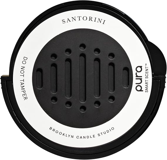 Pura x Brooklyn Candle Studio Car Scent Refill, Santorini | Fragrance for Pura Car Diffuser, Clean and Safe Luxury Diffuser Scent, Long-Lasting Fragrance for 30 Days of Aroma