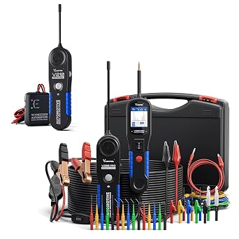 VDIAGTOOL V200 PRO Upgrade Kit Automotive Power Circuit Probe Tester 30PCS Back Probe Kit with V210 Automotive Electrical Open&Short Finder Circuit Tester