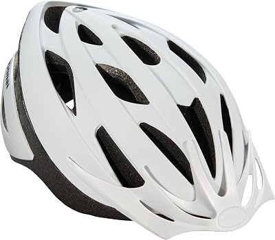 Schwinn Thrasher Helmet for Adults, Size 58-62 cm for Riders Ages 14, Microshell, Adjustable Dial & Straps, Interior Padding, Air Vents, Lighted or Unlit, Visor, Adult Bike Helmet