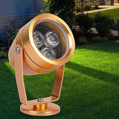 LED Floodlight Golden Spotlight IP65 Waterproof Rotatable Floodlights AC85-265V for Parks Squares Lawns Tree Lights Landscape LightWhite,6W