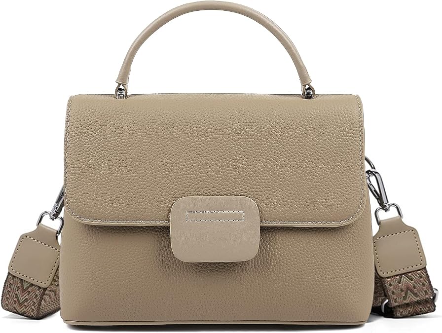 MFFOR Leather Crossbody Bags for Women, Top Handle Bag, Shoulder Purses