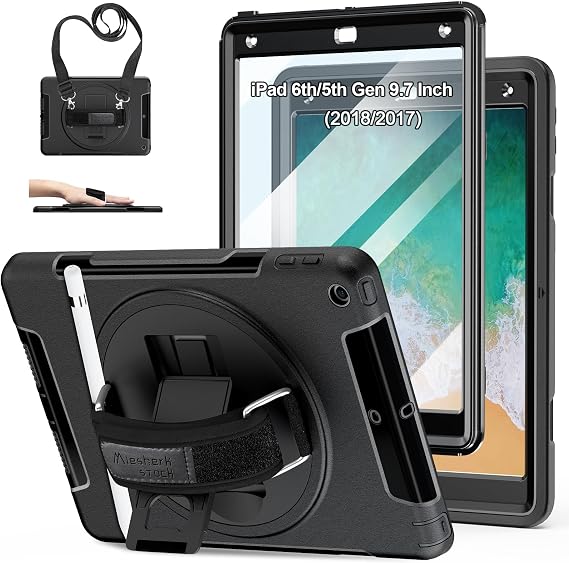Miesherk STOCK Case for iPad 6th/5th Generation 9.7 INCH Black