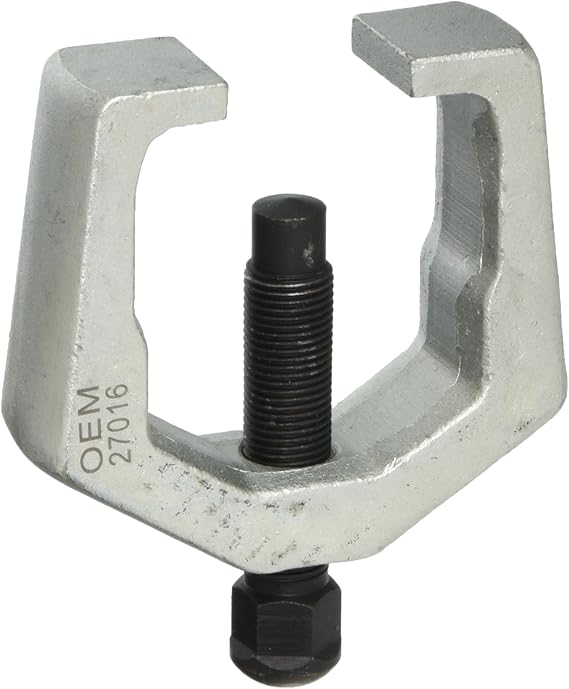 OEMTOOLS 27016 Pitman Arm Puller, Heavy Duty Steering Removal Tool, Heat Treated Steel Frame, 1-3/16 Inch Shaft Capacity, Ball Head Pressure Screw, 1-1/4 Inch Yoke Opening