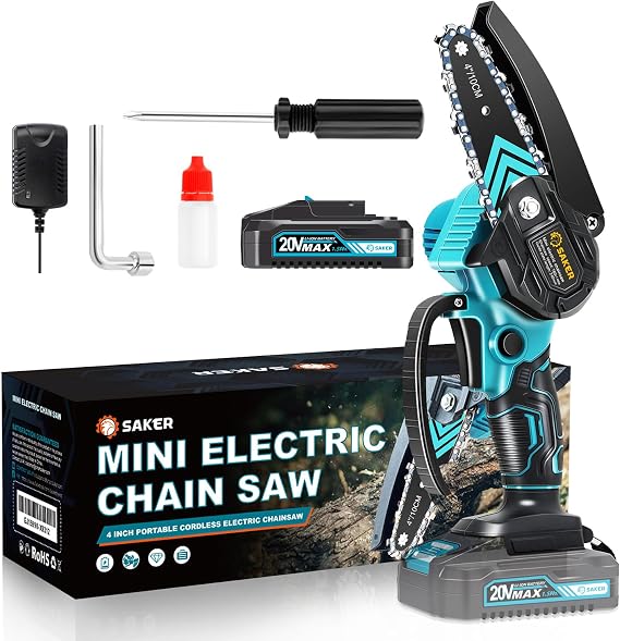 Saker Mini Chainsaw Cordless,Portable Electric Chain Saw