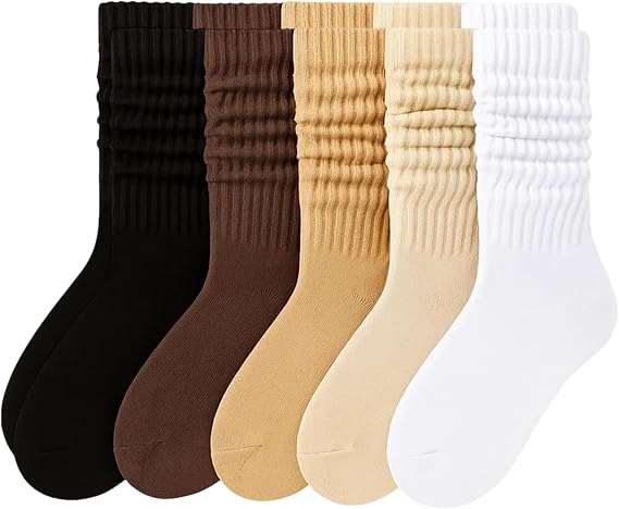 Slouch Socks Women, 5 Pairs Slouchy Socks for Women