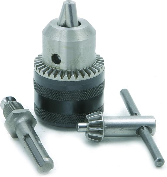 Rolson 48230 3 pc Drill Chuck SDS Adapter and Key