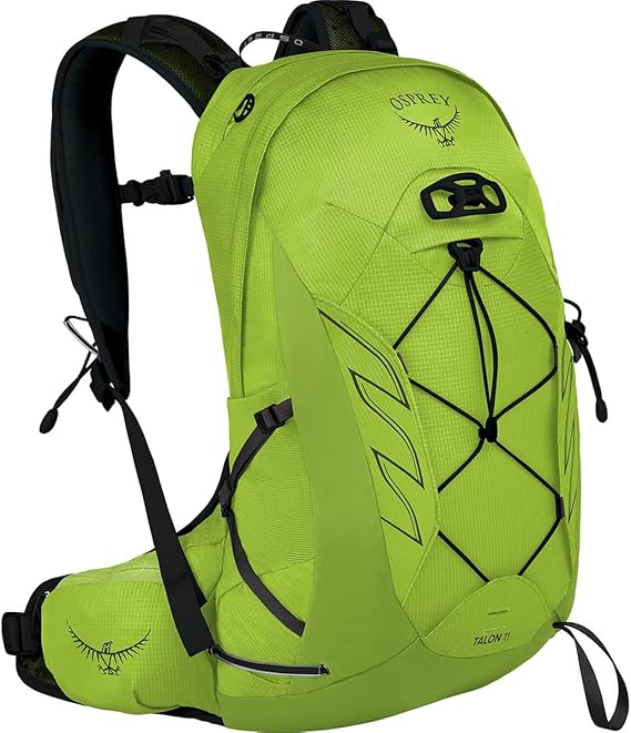 Osprey Talon 11L Men's Hiking Backpack with Hipbelt, Limon Green, L/XL