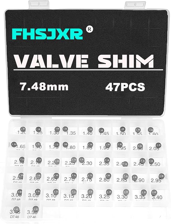 7.48mm Adjustable Valve Shim Kit for Yamaha YZ WR, Honda CRF, 47PCS