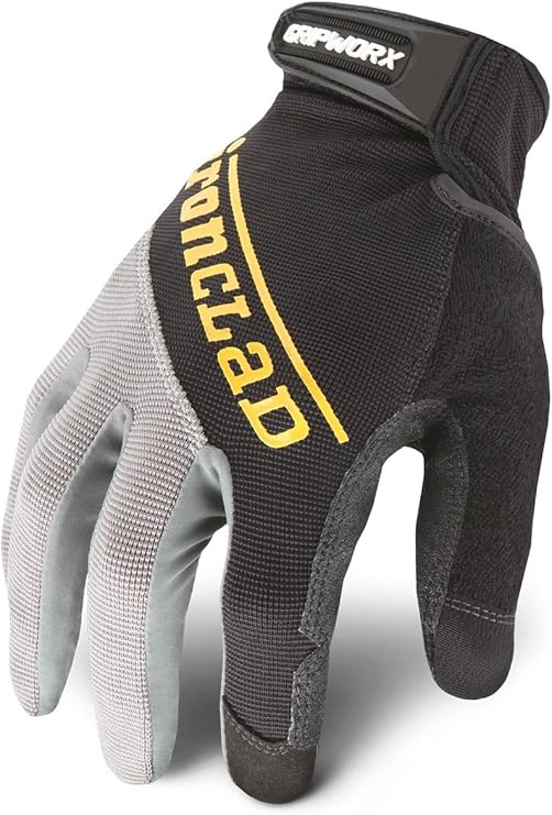 Ironclad BGW-02-S Gripworx Series Gloves, Black, Small