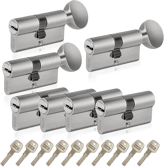 SEPOX® Keyed Alike Euro Cylinder 60mm 30/30 4 Double 3 Thumb Turn Cylinders