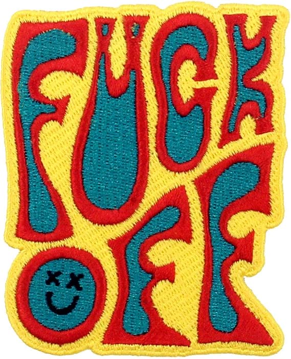 F*ck Off Patch Embroidered Biker Applique Iron On Sew On Emblem