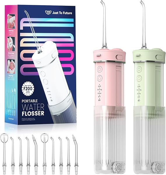 Portable Mini Water Dental Flosser for Teeth Cleaning Pick,Travel Oral Irrigator with Telescopic Water Tank,4 Modes and Waterproof Design-Perfect for Braces,Bridges,Home&Travel Dental Care