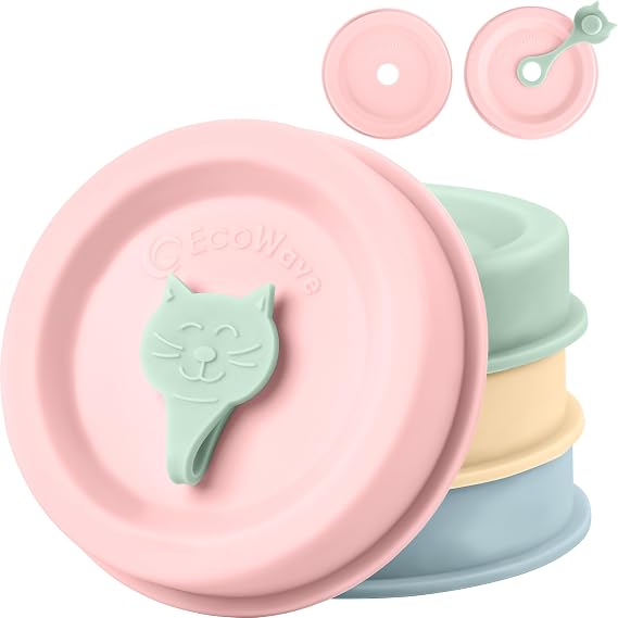 ORIGINAL CREATOR - FlipFitTM Silicone Mason Jar Lids with Straw Hole - Dual-Fit Regular Mouth & Wide Mouth Mason Jars Ball, Kerr, Mainstays, Golden Harvest - Drinking Top Lids - Plastic-Free